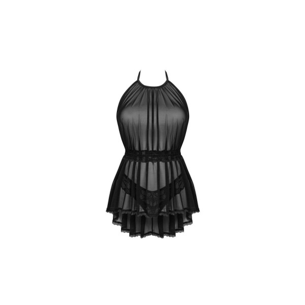 Serafia Nuisette et string - Noire